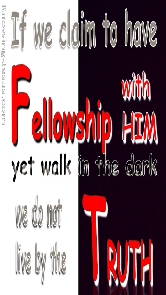 1 John 1:6 Fellowship With Him (red)